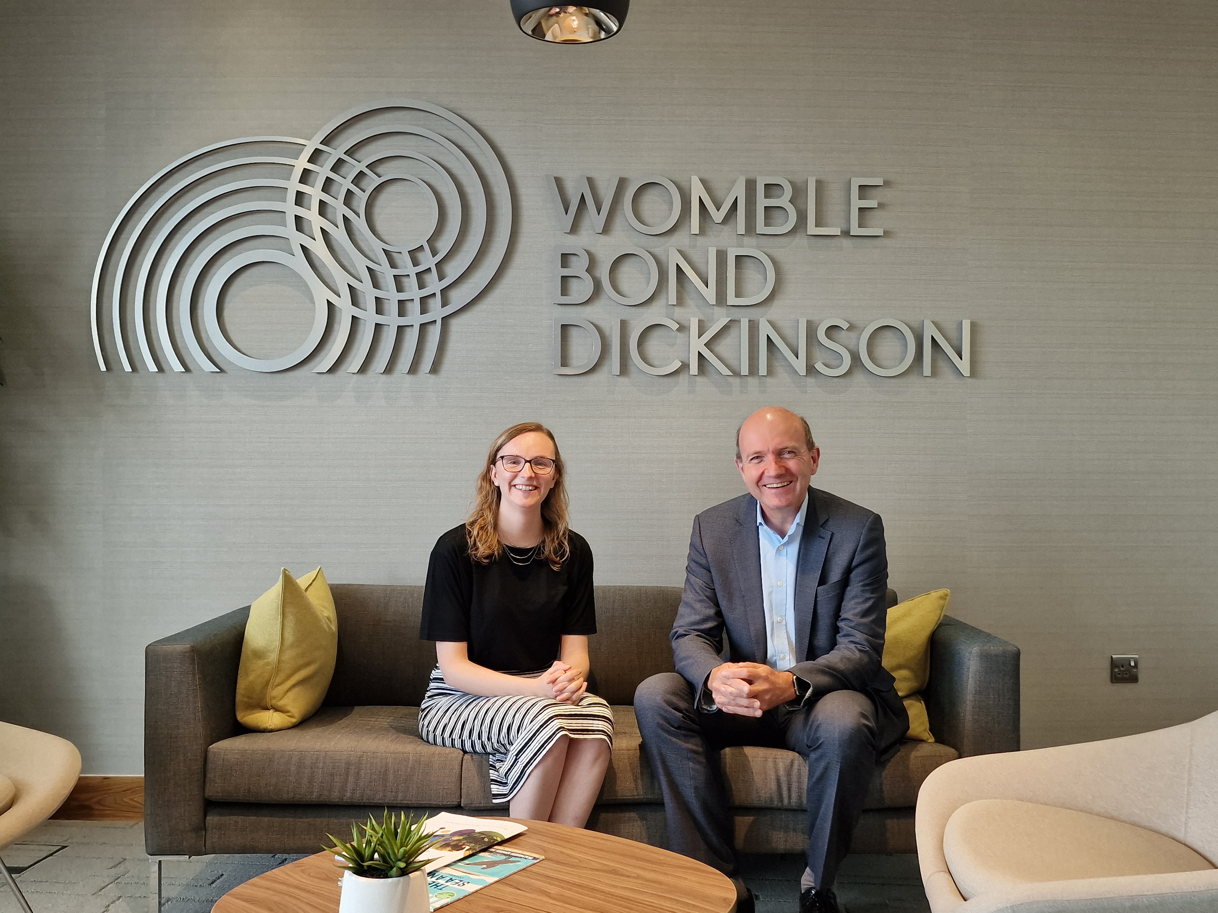 Charlotte Von Sicard (left), Responsible Business Manager; and Nick Barwood (right), UK Chair at Womble Bond Dickinson